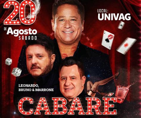 Musiva anuncia show Cabaré Leonardo e a dupla Bruno e Marrone em