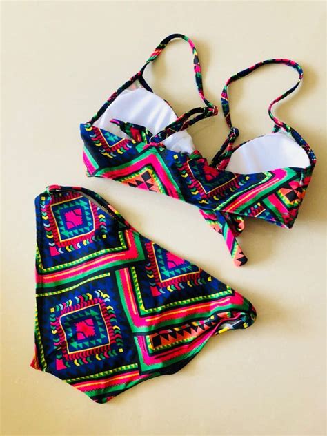 Tribal Bikini Set Women S Fashion Swimwear Bikinis Swimsuits On Carousell