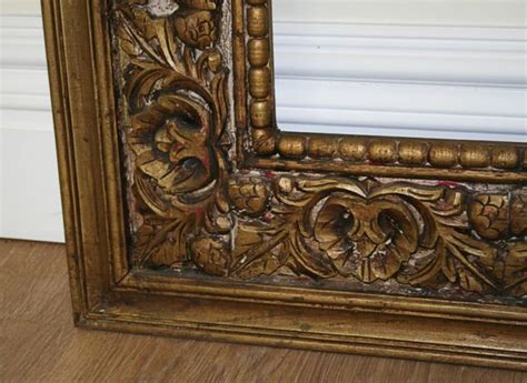 Large Antique Style Carved Ornate Vintage Gilt Wood Mirror Frame (4ft x 5ft) - Yola Gray ...