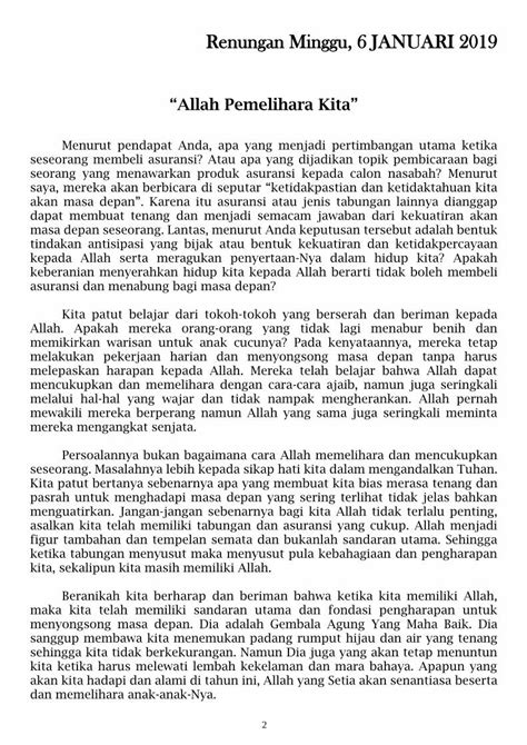 PDF Renungan Minggu 6 JANUARI 2019 2019 01 05 TATA IBADAH MINGGU