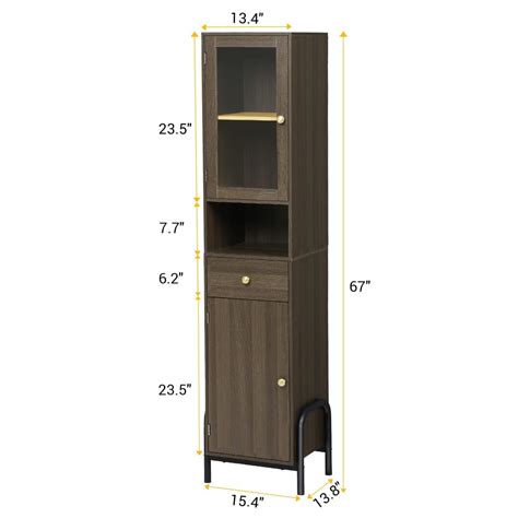 Tiptiper 67 Tall Bathroom Storage Cabinet