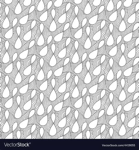 Seamless wave background of doodle drawn Vector Image