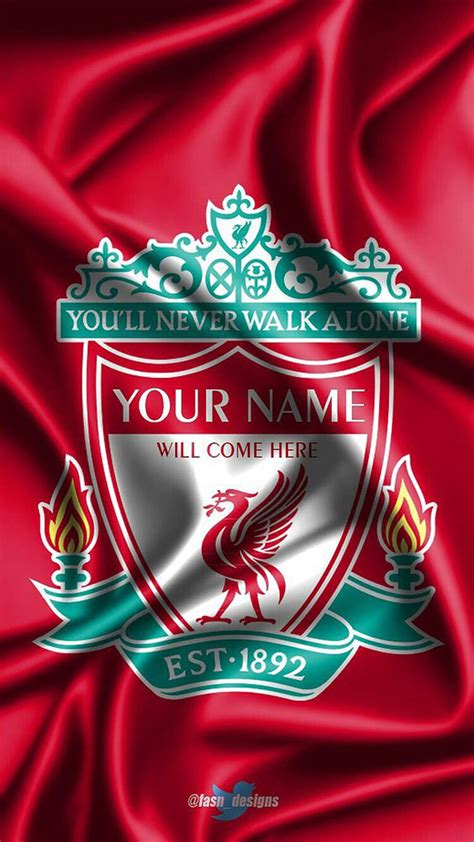 Download Liverpool 4k Logo On Wrinkled Textile Wallpaper | Wallpapers.com