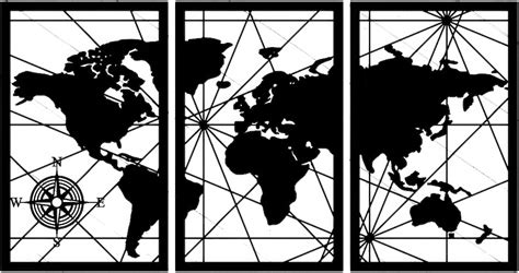 OBRAZ AŻUROWY NA ŚCIANĘ PANEL DEKORACJA ŚCIENNA 3D XXL MAPA ŚWIATA