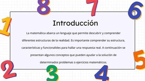 Presentación Conceptos Fundamentales Matemáticos Ppt Descarga Gratuita