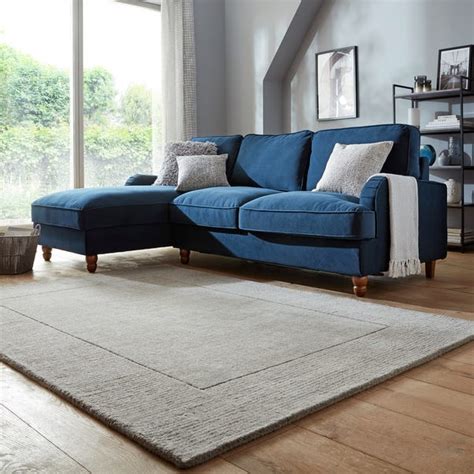 Boston Wool Border Rug Dunelm