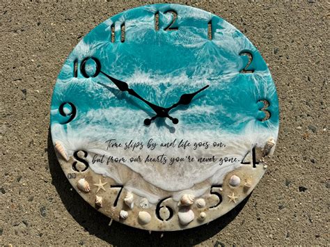 14 Memorial Beach Themed Wall Clock In Loving Memory Etsy