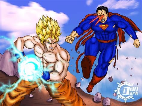 Goku vs Superman by Dan-Dark on Newgrounds