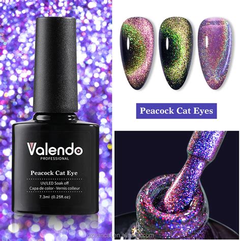 Valendo Private Label Uv Wholesale Reflective Chameleon 9d 12d Magnetic Glitter Nail Color Cat