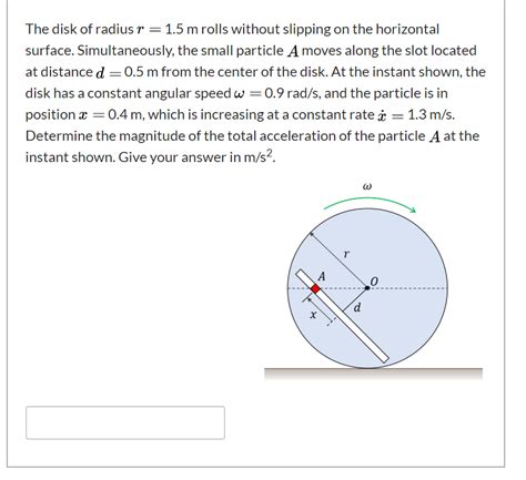 Solved The Disk Of Radius R M Rolls Without Slipping Chegg