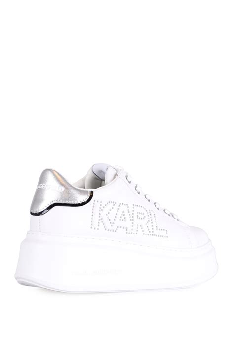 Karl Lagerfeld Zapatillas Blancas Con Suela Alta Y Logo De La Marca