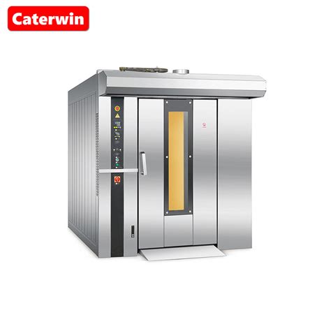 Commercial Gas Bread Baking Equipment Trolley Rack Tunnel Oven Hot Air Rotary Convection Oven