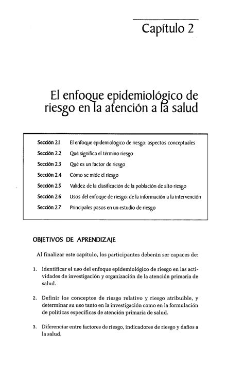 Solution Enfoque Epidemiol Gico De Riesgo Studypool