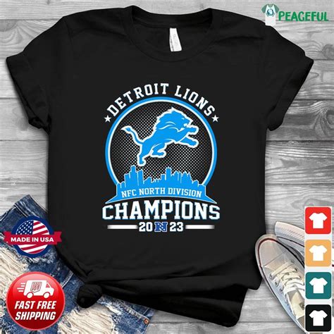 2023 Detroit Lions Skyline Nfc North Division Champions Shirt Hoodie