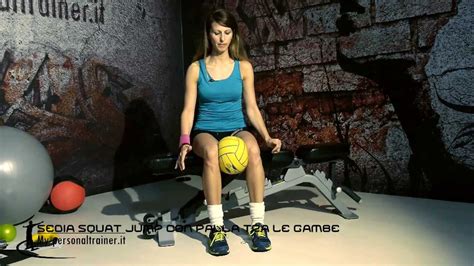 Sedia Squat Jump Con Palla Tra Le Gambe Terry Fitness Youtube