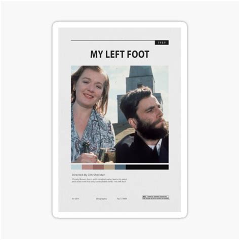 "My Left Foot movie poster 1989, biography" Sticker for Sale by LifeOnTheStage | Redbubble