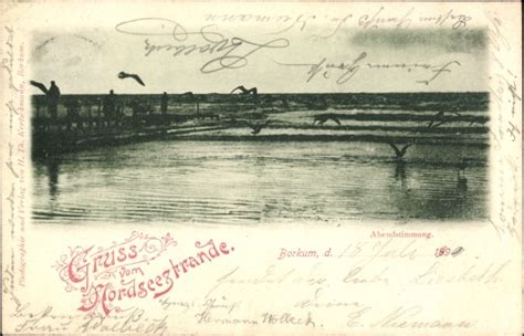 Ansichtskarte Postkarte Borkum Nordsee Meer M Wen Akpool De