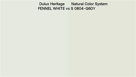 Dulux Heritage Fennel White Vs Natural Color System S 0804 G60y Side By