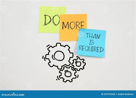 Do More Than is Required is Shown Using the Text of Motivational Quote ...