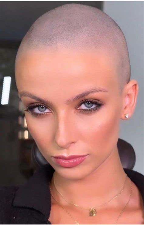 Pin On Bald Buzzed But Beautiful Shaved Head Women Buzz Cut Bald