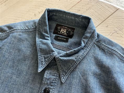 Rodeo Ralph Lauren Double Rl Rrl Mens Chambray Cotton Gem