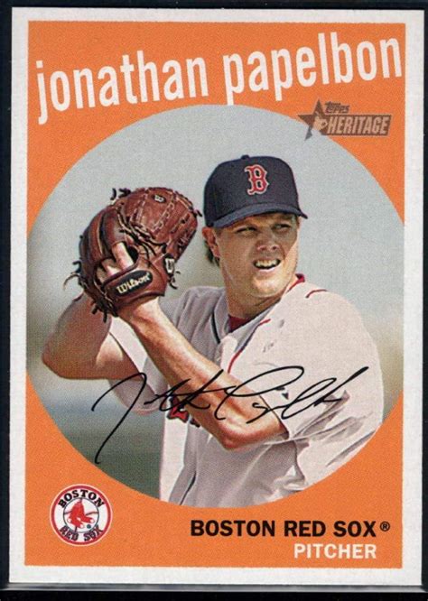 Amazon 2008 Topps Heritage 249 Jonathan Papelbon Boston Red Sox