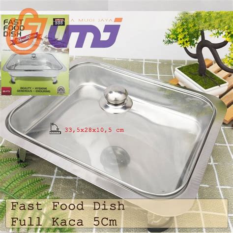 Jual Fast Food Dish Full Kaca 5Cm Tempat Makan Prasmanan Di Lapak UMJ