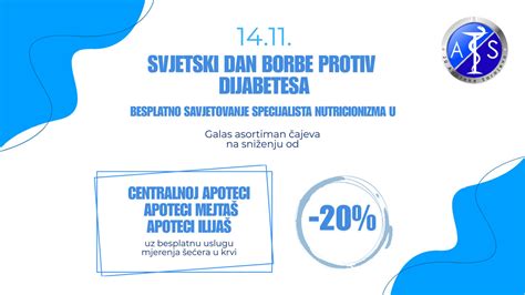 Obilje Ite Svjetski Dan Borbe Protiv Dijabetesa Uz Apoteke Sarajevo