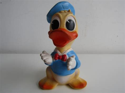 Rubberen Piepspeelgoedje Retro Donald Duck Ledra Plastic Walt Disney