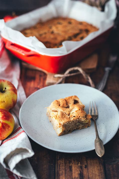 Apfel Schnitten Mit Waln Ssen Ahornsirup Und Brauner Butter Saftiger