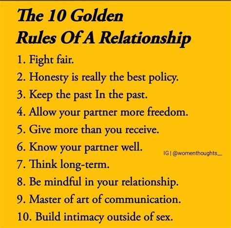 The 10 Golden Rules Of A Relationship In 2024 Relationship Advice