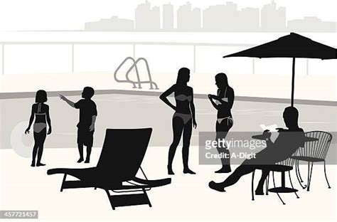 Kids In Swimming Pool Silhouette High Res Illustrations Getty Images