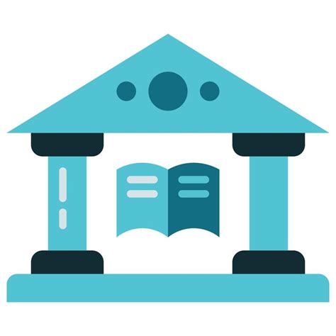 Library Building Design With Book Logo In The Middle 13260027 Vector