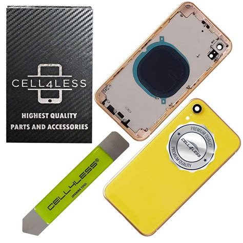 Iphone Xr Back Housing Assembly Metal Midframe Wback Glass Sim Card