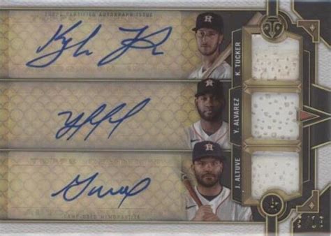 Topps Triple Threads Touch Em All Three Player Triple Auto