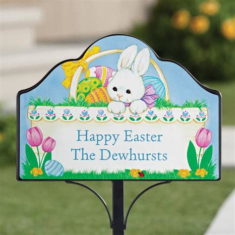 Personalized Magnetic Easter Bunny Yard Sign