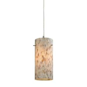 Titan Lighting Fusion Light Satin Nickel Pendant With Silver Mosaic