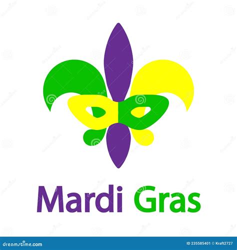 Mardi gras fleur de lis stock vector. Illustration of flower - 235585401