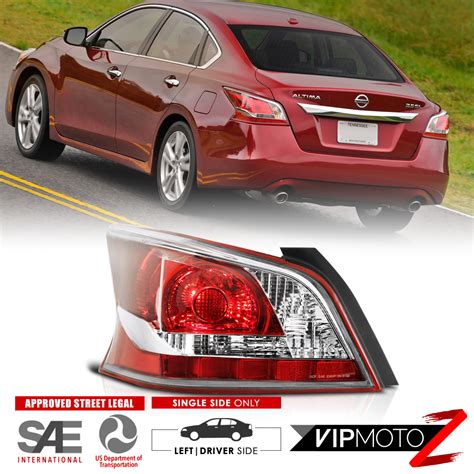 Fit 2013 2015 Nissan Altima Sedan DRIVER SIDE Left Tail Light Red Lamp