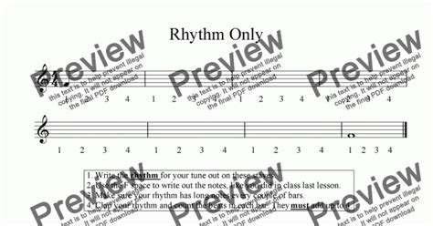 Worksheet 8 Bar Melody Download Sheet Music Pdf File