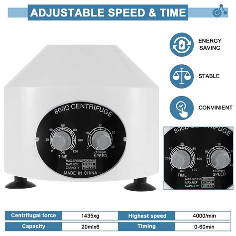 POWLAB Electric Centrifuge Machine Desktop Laboratory Benchtop