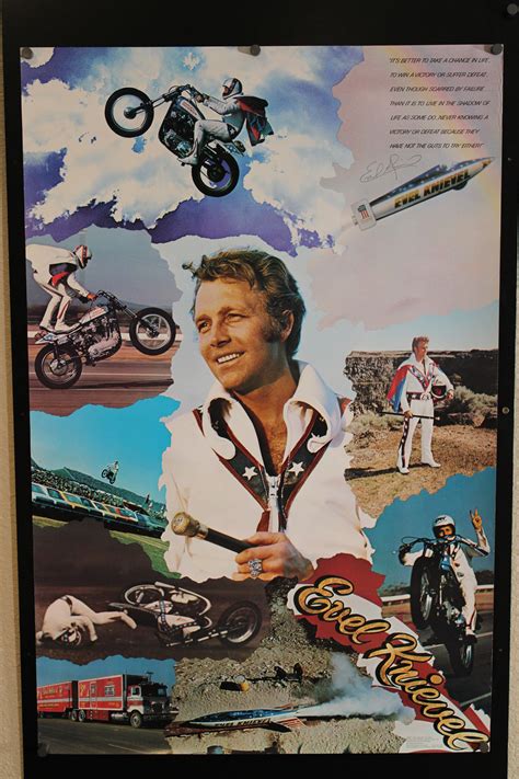 1974 Evel Knievel Multi Photo Poster Original Vintage Daredevil Stunt