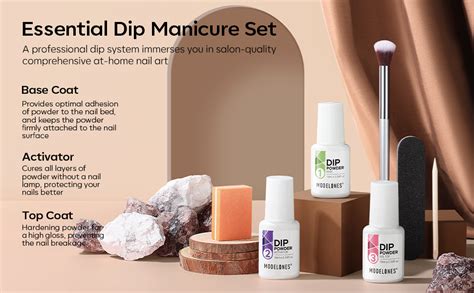 Amazon Modelones Pcs Dip Powder Nail Kit Starter Colors Nude