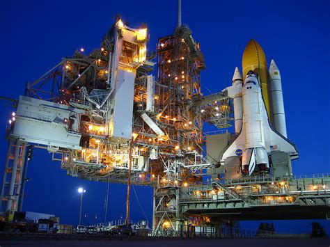 HD wallpaper: Space Shuttle Launchpad Night Shuttle HD | Wallpaper Flare