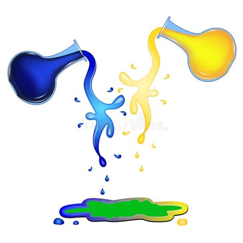 Paints Mixing Stock Vector Illustration Of Mixing Blue 50013405