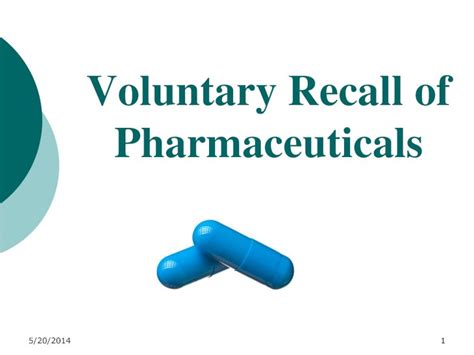 Pdf Voluntary Recall Of Pharmaceuticals Defect Technical