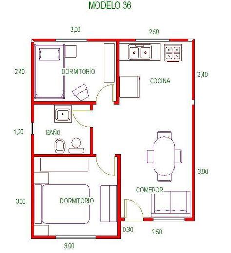 Ideas De Planos Casa Dos Dormitorios Planos Casa Dos Dormitorios