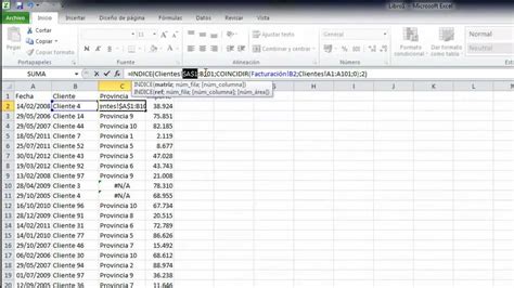 Excel Funciones Indice Y Coincidir Youtube