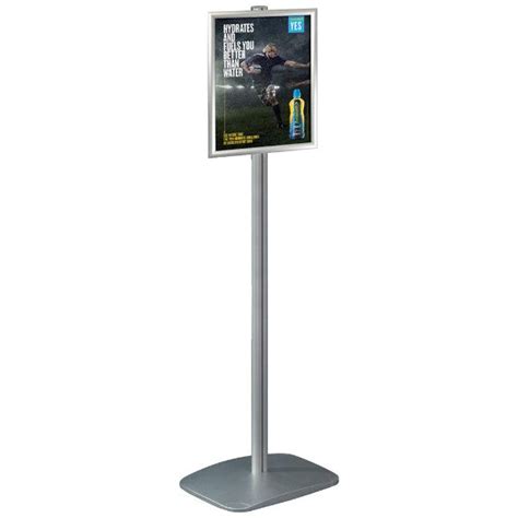 1117 Adjustable Menu Board Floor Sign Stand 1 Silver Displays Market