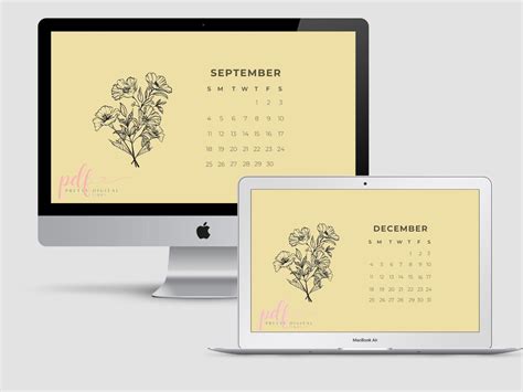 Minimalist Floral Desktop Wallpaper Calendar Desktop Wallpaper Floral ...